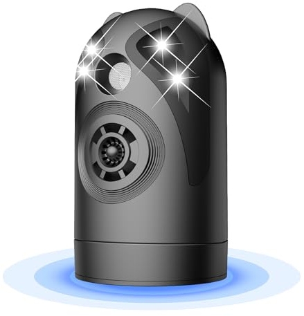 Ultrasonic Pest Repeller, 360° Auto Rotating Ultrasonic Rodent Repellent with Variable Frequency Car & Home Dual Use Plug-in Pest Control Device for Mice Mosquito Cockroach Bugs (Black)