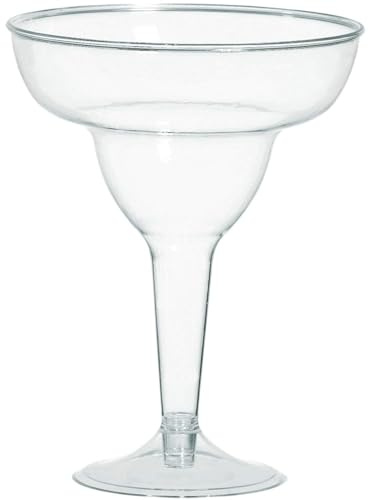 Amscan 325 ml 20 Pezzi Margarita Bicchieri di plastica, Trasparente