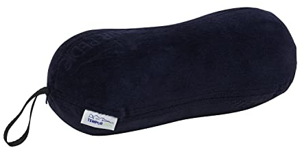 Tempur-Pedic All-Purpose Memory Foam Travel Pillow, Peanut-Shaped Lumbar Pillow for Neck and Back Pressure Relief, Navy