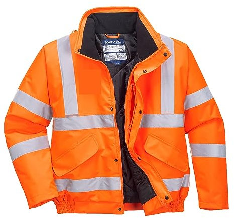 Portwest RT32 Chaqueta Bomber De Invierno Impermeable Reflectante De Alta Visibilidad Naranja, S