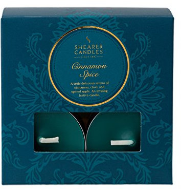 Shearer Candles Bougies Chauffe-Plat Senteur Cannelle, Lot de 8, Bleu Sarcelle