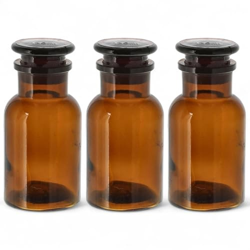 3 x Apoteksflaska med stor hals flaska, laborglas laborglas rund axel laborgläser axelflaska - grön, 125 ml