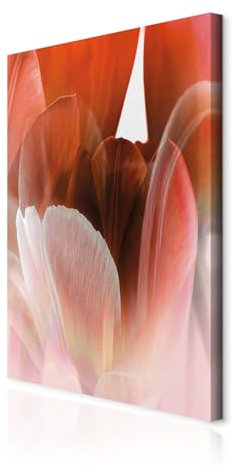 decomonkey Bilder Blumen 80x120 cm 1 Teilig Leinwandbilder Bild auf Leinwand Vlies Wandbild Kunstdruck Wanddeko Wand Wohnzimmer Wanddekoration Deko Tulpen Natur