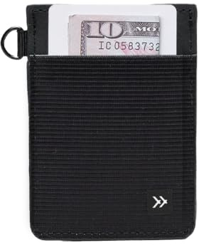 Thread Wallets Portefeuille Ultra Fin avec Porte-Cartes – Portefeuille Fin, Minimaliste, Unisexe – Mini Portefeuille Moderne pour Cartes de crédit (Noir)