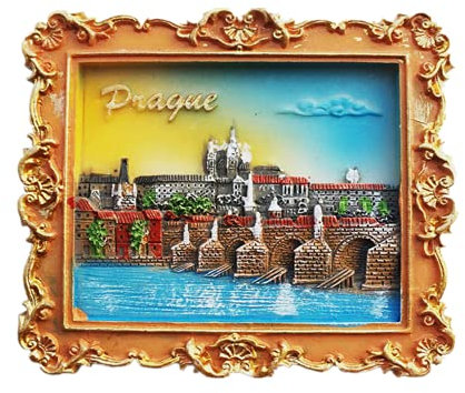 3D-Kühlschrankmagnet, Motiv: Prag, Tschechische Republik, Souvenir, Geschenk, magnetische Aufkleber-Kollektion