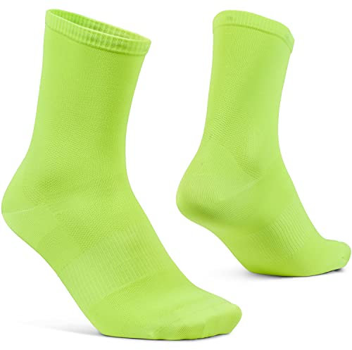 GripGrab Airflows Calze Da Ciclismo Estive Leggere Sportive Calzini Sportivi Uomo Donna Bici Da Corsa MTB Ciclismo, Giallo Fluo, M (41-44)