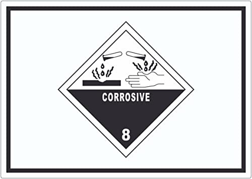 Aufkleber Ätzende Stoffe Symbol Corrosive A7 (74x105mm)