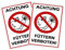 2 Stück XXL Achtung Füttern verboten ! Schild 30 x 40 cm aus stabiler PVC Hartschaumplatte 5mm mit UV-Schutz von STROBO