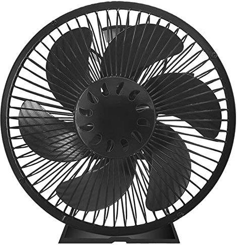 Wärmebetriebener Ventilator - 6 Flügel Wärmelüfter mit Deckel | Holzofenventilator mit Deckel für Holz/Brenner/Kamin, leiser Betrieb macht Jomewory