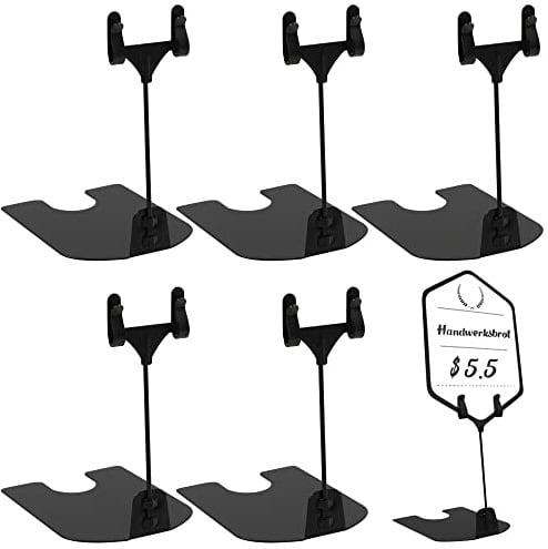 Merchandise Schild Clip Schildhalter Preishalter - Preisschild Display Ständer Halter aus Metall für Preisauszeichnung Platzkarte Namensschild Restaurant Supermärkten Bäckerei, 6 PCS