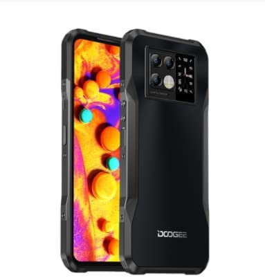 DOOGE V20 5G Rugged Phone 6.43 inch AMOLED Display Android 11 8GB RAM 256G ROM 64MP+20MP Night vision Camera 33W Fast charging NFC IP68 Waterproof(Black)