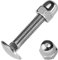 Techtanium® Schlossschrauben M6 x 65/65 mm mit Sechskant-Hutmuttern M6 [hohe Form] aus Edelstahl A2 (100 Stück) | Flachrundkopfschrauben | Kappenmuttern | DIN 603 & DIN 1587