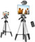 Aureday Mobile Phone and Camera Tripod, 64 Inch Expandable Aluminium Tripod with Remote Control and Holder for iPad, Video Recording, Selfies, Live Stream and Vlogging