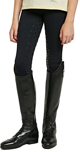 Aubrion Kids' Albany Maids Full Seat Riding Tights, Black, Age 13-14