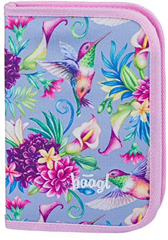 Baagl Federmäppchen für Mädchen - Schüleretui, Federtasche, Federmappe für Schreibwaren - Etui, Federpenal, Schulmäppchen (Kolibri)