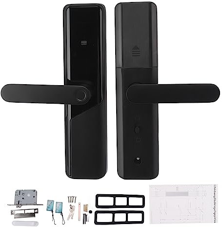Serrure de Porte D'entrée sans clé, Serrure à Pêne Dormant Intelligente avec Serrure de sécurité à Empreinte Digitale pour les Maisons les Appartements les Bureaux L'hôtel