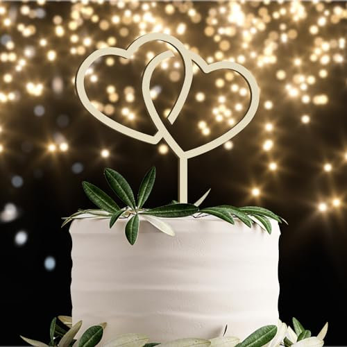 Cake Topper Herz aus Holz,Kuchendekoration