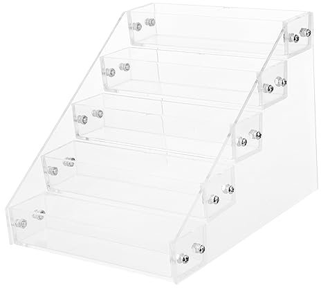 Abaodam Nail Polish Rack Lip Gloss Stand Acrylic Salon Rack Shelf for Nail Art