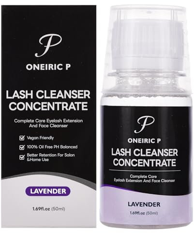 Wimpern Shampoo für Wimpernverlängerungen, empfindliches und nicht reizendes Wimpernverlängerungs-Reinigungskonzentrat (Lavendel)