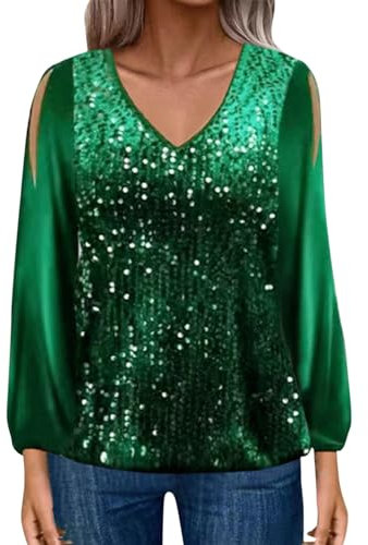 Tshirt Damen elegant Stitch Pullover Decken Pullover Silvester Oberteil Damen Personalisierte Pullover Frauen Geschenk Shirts Damen Kawaii Stuff Couple Hoodie Karierte Bluse Damen (M, Grün)