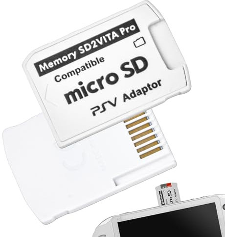 Adattatore scheda di memoria SD2Vita 5.0 Ultimate Version per PS Vita, Convertitore Micro SD PSVSD con Scatola Immagazzinaggio, Supporto fino a 256GB, per PS Vita 1000/2000 Firmware HENkaku/Enso 3.60