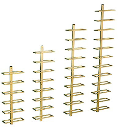 UsmAsk Wine Rack Wall Mounted - Wall Mounted Wine Rack, 6/8/10/12 Bottle Holder, Tall Vertical Wine Storage Rack, Small Wine Rack for Bar, Wine Cellar, Kitchen, Gold Fashionable