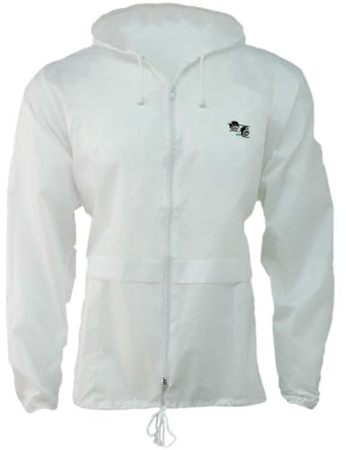 G5 APPAREL Lawn Bowling White Kagool Cagoule Unisex Hooded Rain Jacket Bowls (3XL)