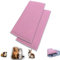 NEO SOLVO 2 Stück Fleece Spielplatzmatte für Meerschweinchen und Kaninchen - Alles in einem: eine Decke, EIN riesiger Tunnel, EIN Haus, EIN Kissen und EIN Bett - 60 cm x 120 cm - Rosa