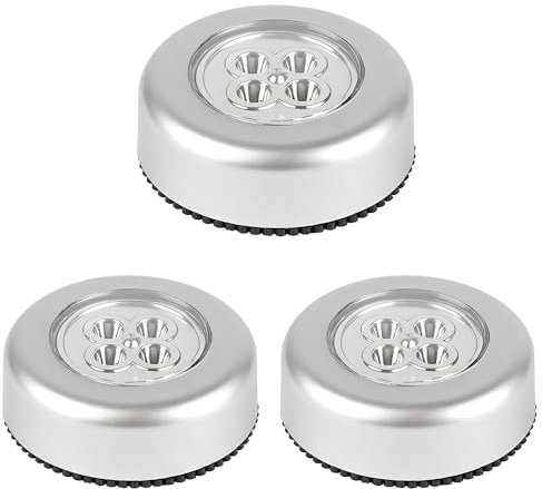 GUIYANIU Lot de 3 lampes LED tactiles à piles pour cuisine, escaliers et salles de rangement [Classe énergétique A+++]