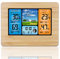 Wetterstation mit Außensensor, Uhr tragbar für Wandmontage oder nach rechts Thermometer, Multifunktionale FunkWetterstation mit Wettervorhersage, Farbiges Display mit Hintergrundbeleuchtung (Gelb)