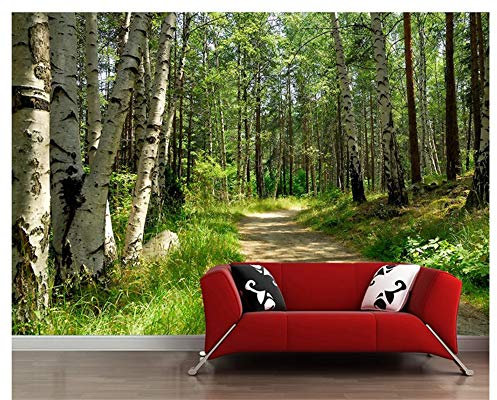 FYRHLH Grand sticker mural Arbre vert Papier mural 3D papier peint autocollant Papier peint photo Décoration murale Moderne Décor Mural 250cm×175cm(LxH)