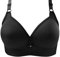Full Cup Bra Seamless Bras Sports Clothes for Women deep Cup Bra Hide Back Fat with Shapewear Incorporated Black