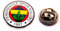 Generisch Fenerbahce Anstecker, Gelb, Hartemaille mit rückseitigem Butterflyverschluss