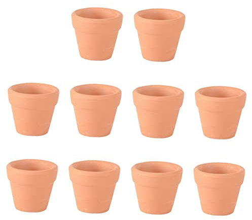 WEKADRIN Lot de 12 Petits Pots en Terre Cuite 3 X 3 Cm avec Mini Trous pour Plantes Et Travaux Manuels
