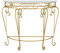 HOLGVE Eingangstisch, Halbmond-Konsolentisch,Flurtisch, Sofatisch, Couchtisch, Beistelltisch mit Metallbeinen, Wandtisch for Flur, Eisen-Foyertisch(Gold,31.4inch/80cm)