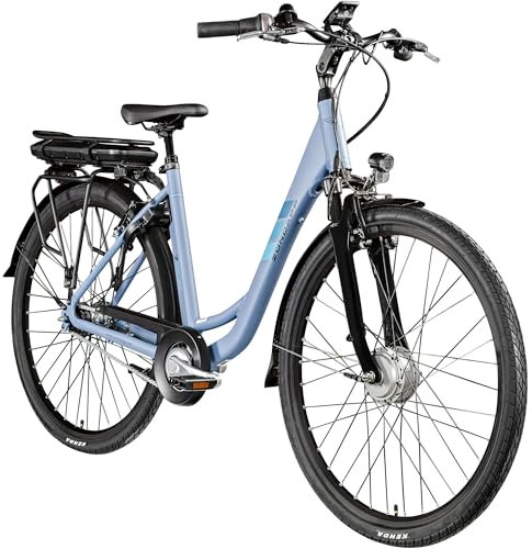ZÜNDAPP Z502 E Bike Damen 28 Zoll Pedelec 155-180 cm Elektrofahrrad 7 Gang Damenfahrrad 522 Wh E Fahrrad (Dusty Blue, 50 cm)