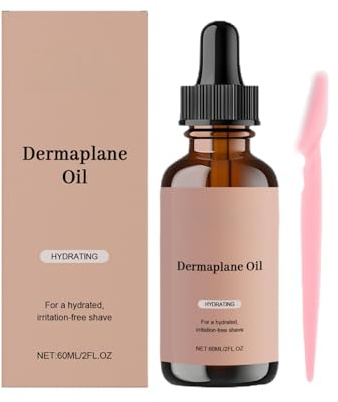 Hydrating Dermaplane Face Shaving Oil,Hydrating Shaving Inhibitor with A Tool,Facial Sha/ving Oil and Dermaplaning Kit,Ingrown Hair Remover,After Shave Oi/l for Soft Skin Care,Moisturizing Body O/il