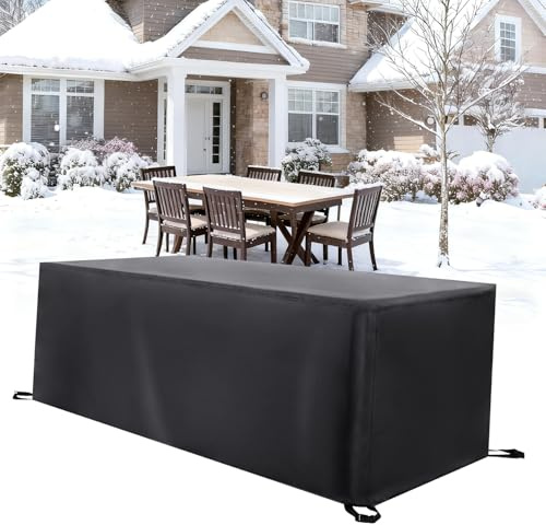 HNBFKD Housse Salon de Jardin Carré 260x260x60cm/LxWxH Imperméable Housses pour Mobilier de Patio Exterieur, Tissu Oxford Bâche Table Patio, Housse Protection Canapé Exterieur Étanche à la Poussière