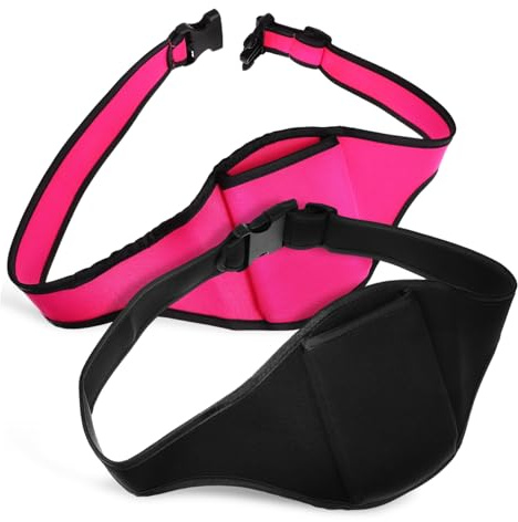 Baluue 2pcs Neoprene Microphone Belt Packs with Sweat-Resistant Pouch Comfortable Running Bag for Wireless Mic Transmitter Adjustable Waist Carrier for Fitness Yoga Cycling and Outdoor