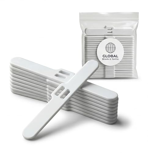Replacement Vertical Blind Hangers - 20 Pack 2-Hole Top-Fixing Slat Hangers for 89mm (3.5 Inch) UK Vertical Blinds, Universal Plastic Repair Kit Spare Parts - White