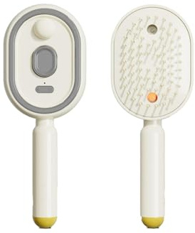 Spazzola elettrica a vapore 2026 migliorata per capelli, spazzola lisciante elettrica a vapore ricaricabile, spazzola a vapore per capelli anti-groviglio, per uomo e donna (bianco)