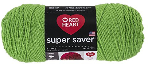 Red Heart Super Saver Yarn-Spring Green, Acrylic, 11.67 x 27.4 x 11.67 cm