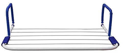 JVL Folding Clothes Radiator Drying Airer, Plastic/Metal, White