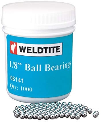 Weldtite 5/32 “/ 6.35 mm Case Hardened Metal Ball Bearings, Pack of 750