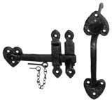 DoorFittings4U Black Antique Cottage Suffolk Thumb Latch Comes with Lock Pin