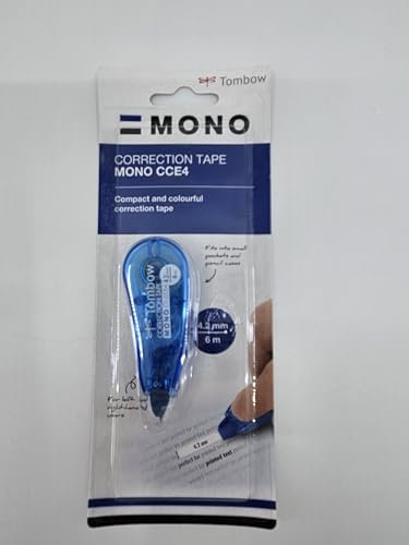 Tombow CT-CCE4-BE Mono CCE Concealer, 4,2 mm x 6 m, blue, transparent blau