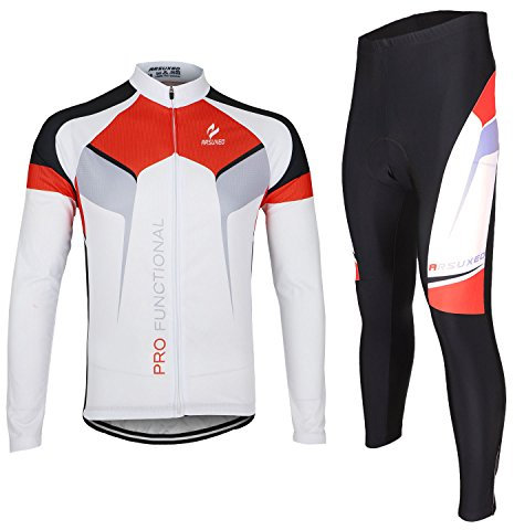 M.Baxter Herren Radtrikot Set Herren Farradkleidung Fahrrad Anzug Radtrikot + Hose Fahrrad Trikot Set Radhose Fahrradbekleidung Radsport