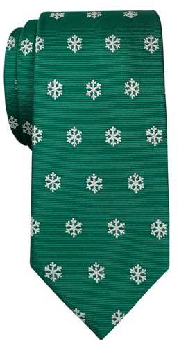 Retreez Herren Schmale Gewebte Weihnachten Krawatte Schneeflocken 6 cm