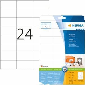 HERMA Etiketten weiß 70x37mm Premium A4 VE=600 Stück