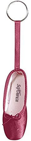 Schlüsselanhänger in Form eines Ballettschuhes Weinrot - Ballett Geschenkartikel